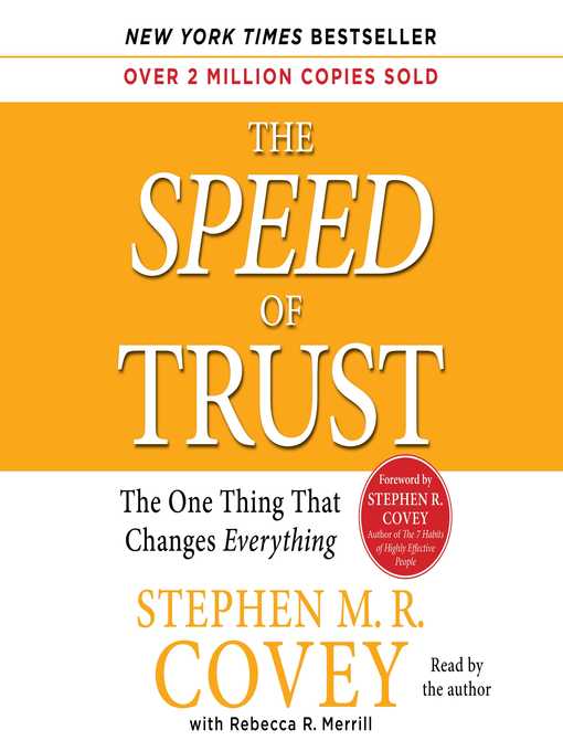 Title details for The Speed of Trust by Stephen M.R. Covey - Wait list